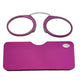 Cute Nose clip mini reading glasses in sturdy acrylic case