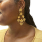 SUNFLOWER POWER - large 24k golden sunflower drop earrings