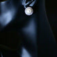 PRETTY BALLERINA - Great size round classic silver cubic irconia and pearl earring