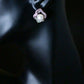 BELLA ROSA - Flower Shape White Gold Plated Pearl and zircon stud earring