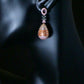 ORANGE HONEY -  Gorgeous Luxury Orange Zirconia Round Dangle Earring in gold plating