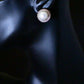 SHAPELY LADY - Good size round  Champagne Gold Fashion Cubic Zirconia and pearl earring