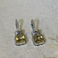 FIERY SENSATION - Fashionable Yellow Topaz Cubic Zirconia Square Hook Earrings