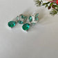 RAINDROPS - Chic and Beautiful Light Blue Green Cubic Zirconia Crystal Water Drop Earring