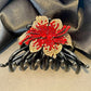 FLOWER BLING Bling flower hair claw in a medium size