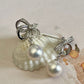 RADIANT BRIDE - Little bow sterling silver earring with baroque pearl