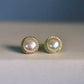 CUPCAKE - The sweetest fresh water pearl stud earring surrounded by glitsy zirconias