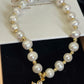 GLAMOUR STAR -Fresh water pearl bracelet with cubic and gold flower