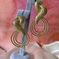 CURLY TWIST 9ct gold plated copper alloy large statement earrings