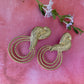 CURLY TWIST 9ct gold plated copper alloy large statement earrings