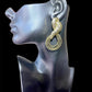 CURLY TWIST 9ct gold plated copper alloy large statement earrings