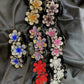 Spectacular large bling hair claw with vibrant flowers