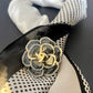 COCO ROSE Rose shaped pearl bracelet or scarf clip in pearl white or charcoal black