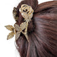 SUMMER ROSE HAIR CLAW - Gold or Silver or Pearl with Gold