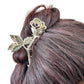 SUMMER ROSE HAIR CLAW - Gold or Silver or Pearl with Gold