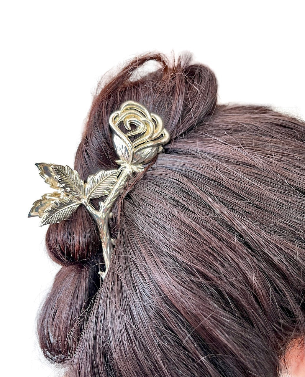 SUMMER ROSE HAIR CLAW - Gold or Silver or Pearl with Gold