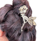 SUMMER ROSE HAIR CLAW - Gold or Silver or Pearl with Gold