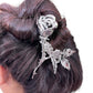 SUMMER ROSE HAIR CLAW - Gold or Silver or Pearl with Gold