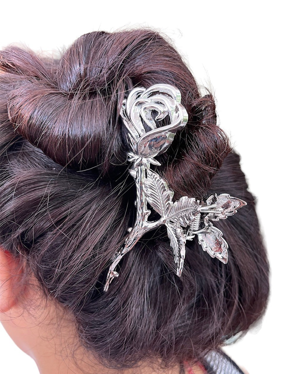 SUMMER ROSE HAIR CLAW - Gold or Silver or Pearl with Gold