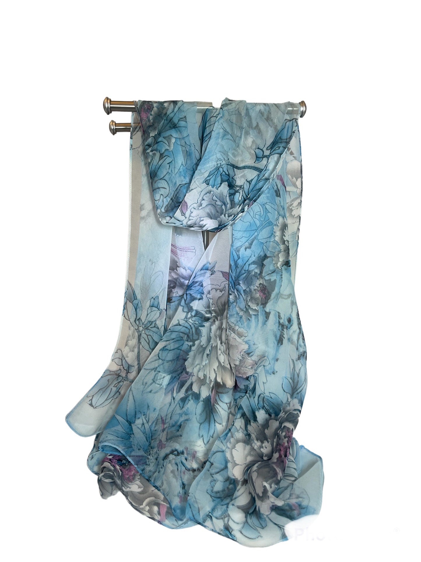 LONG CHIFFON fashion scarves in soft pastel colours with beautiful patterns