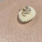 LITTLE TREASURE - Tiny Cubic Zirconia and  freshwater Pearl stud earring