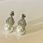 CROWNING ACHIEVEMENT -  Lovely pearl earring with a cubic zircon crown on top