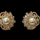 ADDICTIVE ALLURE - Top Quality Champagne Gold Plated with pearl and Zircon earrings